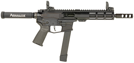 [815718023599] ArmaLite M15PDW40 M-15 PDW 40 S&W 31+1 8.50", Black, Buffer Tube (No Brace), Muzzle Brake, Magpul Furniture, MOE+ Grip, MBUS Sights (Glock Mag Compatible)