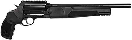 [725327635079] Taurus 2JHD441013MAG Judge Home Defender Medium Frame 45 Colt (LC)/410 Mag 5rd, 13" Matte Black Steel Barrel, Cylinder  &  Frame w/Picatinny Rail, Black Rubber Grip, Exposed Hammer