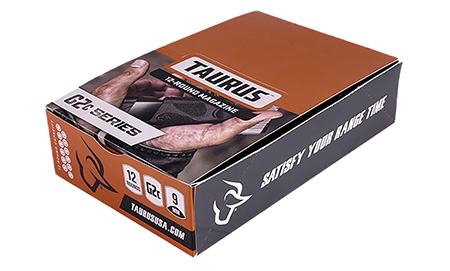 [725327941255] Taurus 389-0009-00 G2C Magazine Pop Display 12rd 9mm Luger Black Steel w/ Polymer Base Plate (12 Pack)