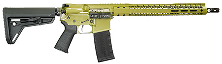 [681565230790] Black Rain Ordnance BROSSPBG Spec 15+ SSP 5.56x45mm NATO 30+1 16", Bazooka Green, 15" Slim M-LOK, Magpul Grip/Carbine Stock