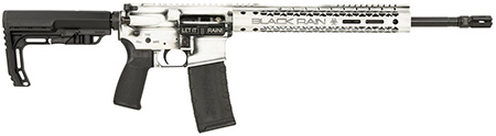 [680490947711] Black Rain Ordnance BROFUSIONWB Spec15 Fusion 5.56x45mm NATO 30+1 16", White Battleworn, 12" M-LOK, MFT EPG16 Grip/Minimalist Stock