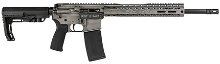 [681565947728] Black Rain Ordnance BROFUSIONTB Spec15 Fusion 5.56x45mm NATO 30+1 16", Titanium Battleworn, 12" M-LOK, MFT EPG16 Grip/Minimalist Stock