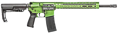 [680490947742] Black Rain Ordnance BROFUSIONZGB Spec15 Fusion 5.56x45mm NATO 30+1 16", Zombie Green Battleworn, 12" M-LOK, MFT EPG16 Grip/Minimalist Stock