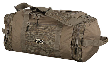 [659601021329] Drake Waterfowl DB36510063 Duffle Bag  Large Mossy Oak Bottomland Polyester, 3 Exterior Pockets, Adj. Shoulder Strap