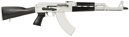 [685757098847] Zastava Arms Usa ZR7762CSB ZPAPM70  7.62x39mm 30+1 16.30" Black Chrome Lined Steel Barrel, Silver Receiver, Black Polymer Handguard, Fixed Dark Walnut Synthetic Stock