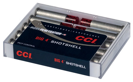 [604544618150] CCI 3718CC Big 4 Shotshell 44Rem Mag/44S&W Spl 110gr #4Shot 10 Per Box/20 Case