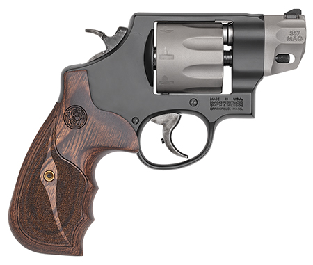 [022188702453] Smith  &  Wesson 170245 Model 327 Performance Center  357 Mag 2" Titanium/Stainless  Barrel, 8rd Titanium Cylinder,  Black Scandium Alloy N-Frame,  Wood Grip
