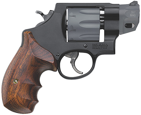[022188702453] Smith  &  Wesson 170245 Model 327 Performance Center  357 Mag 2" Titanium/Stainless  Barrel, 8rd Titanium Cylinder,  Black Scandium Alloy N-Frame,  Wood Grip