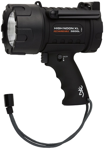 [023614962403] Browning 3717787 High Noon XL Black 100-3200 Lumens White LED Polymer