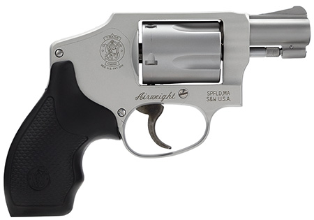 [022188638103] Smith  &  Wesson 163810 Model 642 *CA Compliant 38 S&W Spl +P 5 Shot 1.88 Stainless Steel Barrel/Cylinder, Matte Silver Aluminum Alloy J-Frame, Polymer Grip, Internal Lock