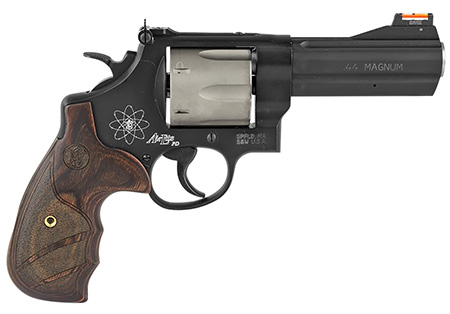 [022188634143] Smith  &  Wesson 163414 329 Personal Defense 44 Rem Mag 6rd 4.13" Black Stainless Steel Matte Black Scandium Alloy Wood Grip