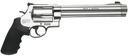 [022188635003] Smith  &  Wesson 163500 Model 500  500 S&W Mag Stainless Steel 8.38" Barrel  &  5rd Cylinder, Satin  Stainless Steel X-Frame, Fixed Compensator, Internal Lock