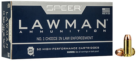 [076683538802] Speer 53880 Lawman Training Clean-Fire 40S&W 180gr Total Metal Jacket Round Nose 50 Per Box/20 Case