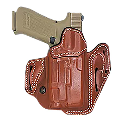 [792695372905] DeSantis Gunhide 201TA2SZ0 Vengeance Scabbard  OWB Tan Leather Fits Sig P320C/P250C w/RD, Belt Slide, Right Hand