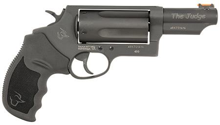 [725327635321] Taurus 24410P31T Judge T.O.R.O. Compact Frame 45 Colt (Long Colt)/410 Gauge 5 3" Matte Black Oxide Steel Barrel, Cylinder  &  Steel Frame, Black Rubber Grip, Transfer Bar Safety, Exposed Hammer