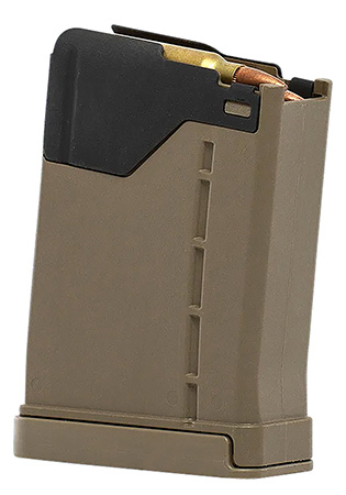 [738435618728] Lancer 232042 L5AWM  10rd 5.56x45mm FDE Polymer w/ Steel Feed Lips Fits AR-15