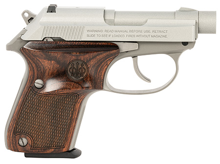 [082442982359] Beretta USA SPEC0721A Tomcat Ghost Buster Micro-Compact Frame 32 ACP 7+1, 2.90" Stainless Threaded Steel Tip-Up Barrel, Cerakote Stainless Serrated Steel Slide, Cerakote Aluminum Frame