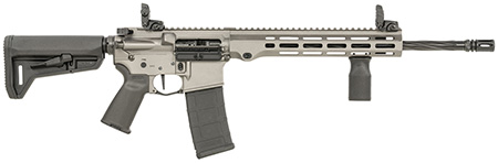 [680017497347] Maxim Defense MXM49734 MD15 L 5.56x45mm NATO 30+1 16" Fluted Barrel, Sniper Gray Rec/M-LOK Handguard, Black Magpul Furniture, SL-K Stock, MBUS Sights, Blackout Defense Flat Trigger