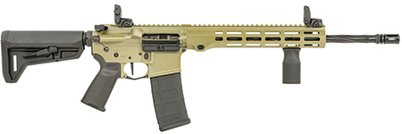 [680017497361] Maxim Defense MXM49736 MD15 L 5.56x45mm NATO 30+1 16" Fluted Barrel, Bazooka Green Rec/M-LOK Handguard, Black Magpul Furniture, SL-K Stock, MBUS Sights, Blackout Defense Flat Trigger