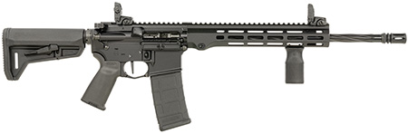 [680017497378] Maxim Defense MXM49737 MD15 L 5.56x45mm NATO 30+1 16" Fluted Barrel, Black, M-LOK Handguard, Magpul Furniture, SL-K Stock, MBUS Sights, Blackout Defense Flat Trigger