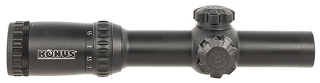 [698156071823] Konus 7182 KonusPro M-30 Matte Black 1-6x24mm Dual Illumination Engraved Circle Dot Reticle