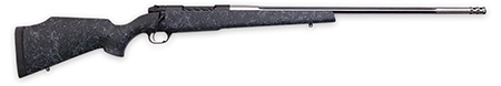 [747115454044] Weatherby MAM01N28NOR8B Mark V Accumark 28 Nosler 3+1 26" Threaded/Fluted Stainless Barrel, Graphite Black Rec, Gray Webbed Black Monte Carlo Stock, Accubrake Muzzle Brake, Adj. TriggerTech Trigger