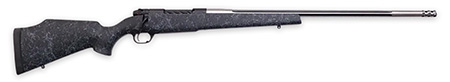 [747115454068] Weatherby MAM01N7MMPR8B Mark V Accumark 7mm PRC 3+1 24" Threaded/Fluted Stainless Barrel, Graphite Black Rec, Gray Webbed Black Monte Carlo Stock, Accubrake Muzzle Brake, Adj. TriggerTech Trigger