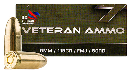 [810108160007] Hyperion Munitions HMBX913 Veteran Ammo  9mm Luger 115 gr Full Metal Jacket 50 Per Box/ 20 Cs