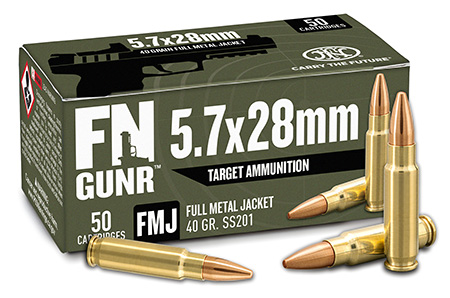 [845737017316] FN 10700032 GUNR  5.7x28mm 40gr Full Metal Jacket 50 Per Box/10 Case