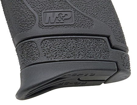 [605849300139] Pearce Grip PGSP13 Grip Extension  Black Textured Polymer, Fits 13rd/15rd Mags for S&W Equalizer  &  M & P Shield Plus