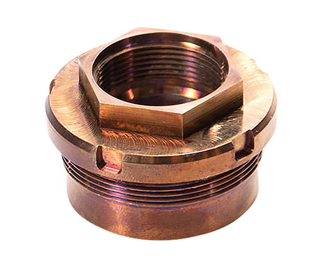 [850035705834] Q LLC  Plan-B Omega XL 1.375"x24 tpi HUB, 17-4 Copper Stainless Steel, Fits Cherry Bomb XL Brake