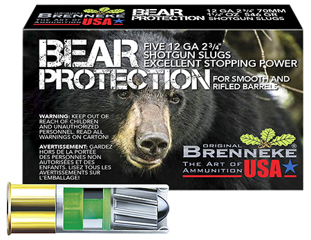 [4030128120362] Brenneke SL122BP Bear Protection  12Gauge 2.75" 1 1/4oz Slug Shot 5 Per Box/50 Case