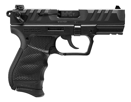 [723364228063] Walther Arms 5050508 PD380  Carry Frame 380 ACP 9+1 3.70" Black Stainless Steel Barrel, Black Serrated Steel Slide, Black Polymer Frame w/Picatinny Rail, Textured Wraparound Grip