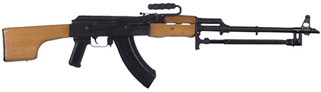 [787450859401] Century Arms RI4988N AES-10B RPK 7.62x39mm 30+1 21.50" Heavy Match Grade Barrel, Black Receiver, Wood Furniture, Clubfoot Style Stock, Carry Handle, Bipod