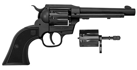 [810035756052] Diamondback DB053CA001 Sidekick  22 LR/22 Mag 9 Shot, 5.50" Black Cerakote Steel Barrel  &  Cylinder, Black Cerakote Zinc Alloy Frame, Black Checkered GFN Grip, Exposed Hammer, Hammer Safety