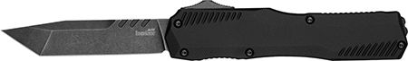 [087171065892] Kershaw 9000T Livewire  Automatic 3.30" OTF Tanto Plain Black DLC CPM MagnaCut Steel Blade, Black Anodized Aluminum Handle, Includes Pocket Clip