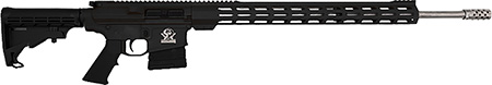 [638457792546] Great Lakes Firearms GL10243SSBLK AR-10  243 Win 5+1 24" Stainless Threaded Barrel, Black Picatinny Rail Aluminum Receiver, 20" M-LOK Handguard, Black Hogue OverMolded Stock, Mil-Spec Grip, Right Hand