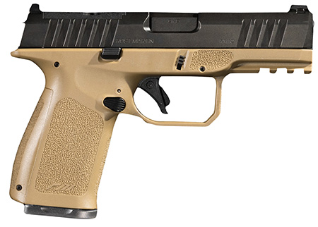 [860011125815] Rost Martin RM1CFDEOSP RM1C  9mm Luger 17+1 4" Black Match Grade Barrel, Black Tenifer Optic Ready/Serrated Steel Slide, Flat Dark Earth Polymer Frame w/Picatinny Rail, Textured Grip, Ambidextrous