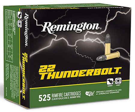 [047700212715] Remington Ammunition R21271 Thunderbolt Bulk 22LR 40gr Lead Round Nose 525 Per Box/12 Case