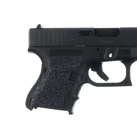 [812308020327] Talon Grips 105R Adhesive Grip  Compatible w/Glock 26/27/28/33/39 Gen3, Black Textured Rubber
