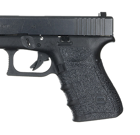 [812308026589] Talon Grips 110R Adhesive Grip  Compatible w/Glock 19/23/25/32/38 Gen4 w/No Backstrap, Black Textured Rubber