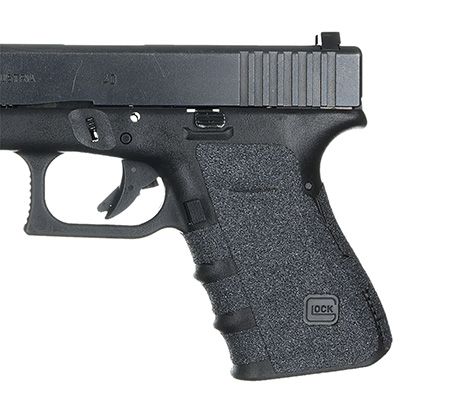 [812308026596] Talon Grips 110G Adhesive Grip  Compatible w/Glock 19/23/25/32/38 Gen4 w/No Backstrap, Black Textured Granulate