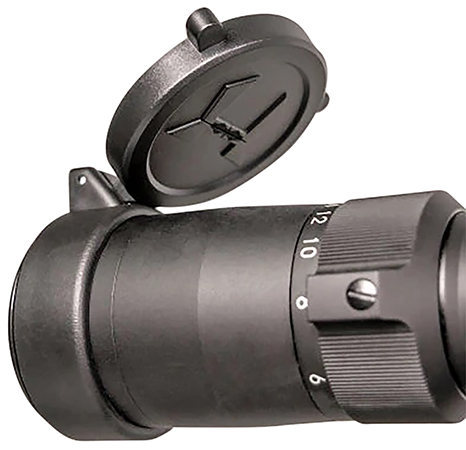 [850037135035] Huskemaw Optics 20SFC520 Blue Diamond Flip-Up Lens Caps Black Rubber 50mm Objective, Compatible w/Blue Diamond 5-20x50mm