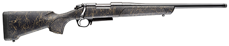 [043125017416] Bergara Rifles B14S903 B-14 Stoke 243 Win 4+1, 20" Graphite Black Cerakote #4.5 Contour Threaded Barrel, Graphite Black Cerakote Steel Receiver, Black Webbed Tan Fixed w/SoftTouch Synthetic Stock