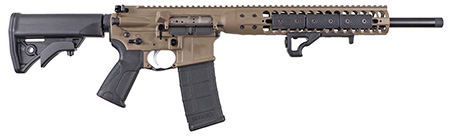 [850050325383] LWRC ICDIR35CK16L Individual Carbine Direct Impingement 350 Legend 5+1 16.10" Threaded, FDE Ambi Rec/M-Lok Handguard, 6 Position Stock, OEM Ultra Combat Grip, Angled Fore Grip