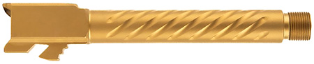[819747026262] Ballistic Advantage BAPSG175T3G Premium Series  9mm Luger Fits Glock 17 Gen 5 Fluted Threaded Gold PVD Stainless Steel