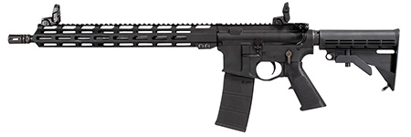 [810099630794] Raptor Defense RD10560 RD-15  5.56x45mm NATO 30+1 16", Black, Billet Rec, 15" M-Lok Handguard, M4 Style Stock with QD Mount, A2 Grip, Flip-Up Sights, Ambi Trigger, A2 Flash Hider, Includes Soft Case