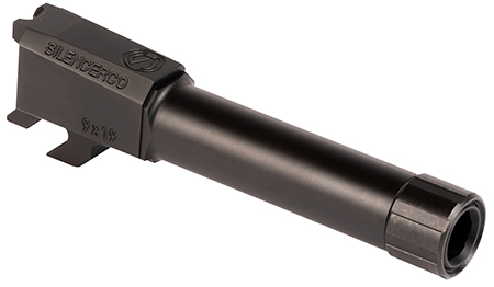 [816413022573] SilencerCo AC2290 Threaded Barrel  3.50" 9mm Luger, Black Nitride Stainless Steel, Fits S&W M & P Shield