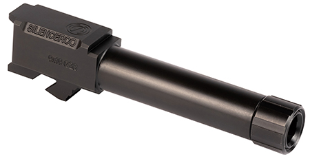 [817272015195] SilencerCo AC1329 Threaded Barrel  3.70" 9mm Luger, Black Nitride Stainless Steel, Fits Glock 26 Gen 1-5