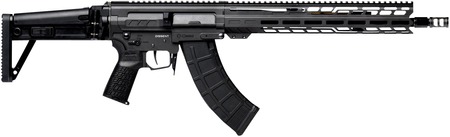[810144720012] CMMG 86A7F0BAB Dissent MK47 7.62x39mm 30+1 (2) 14.30" P & W, Black Armor, Side Charging Handle Rec, 13.50" M-Lok Handguard, Side Folding Stock, Zeroed Grip, SVD Brake, 60/90 Ambi Safety, Adj. Gas Block